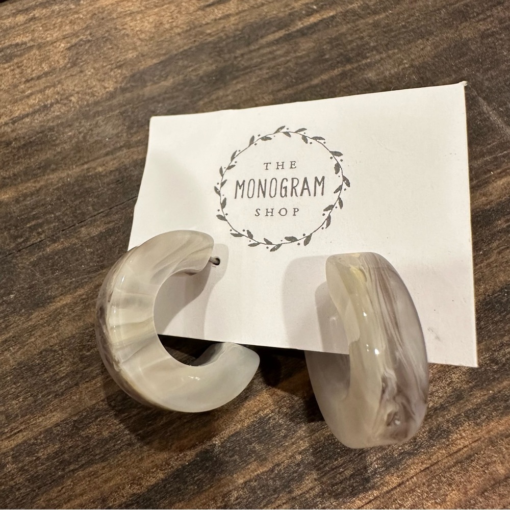 NEW Marble Hoop Earrings from Boutique